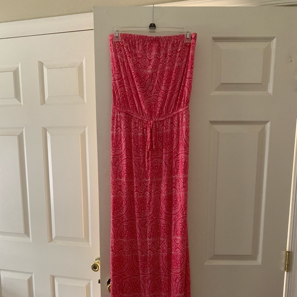 Strapless maxi dress